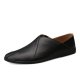 Casual Leather Shoes One Foot Stirrup Lazy Bean Shoes Soft Bottom Leather Shoes Men