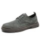 Men's shoes British casual leather shoes workwear big head shoes