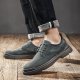 Men's shoes British casual leather shoes workwear big head shoes