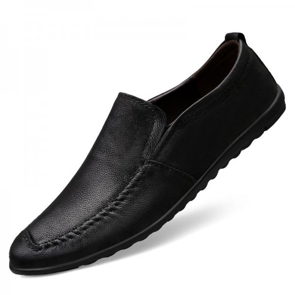 Soybean shoes men's casual leather shoes shoes moccasin leather soft bottom British men's shoes a footstool